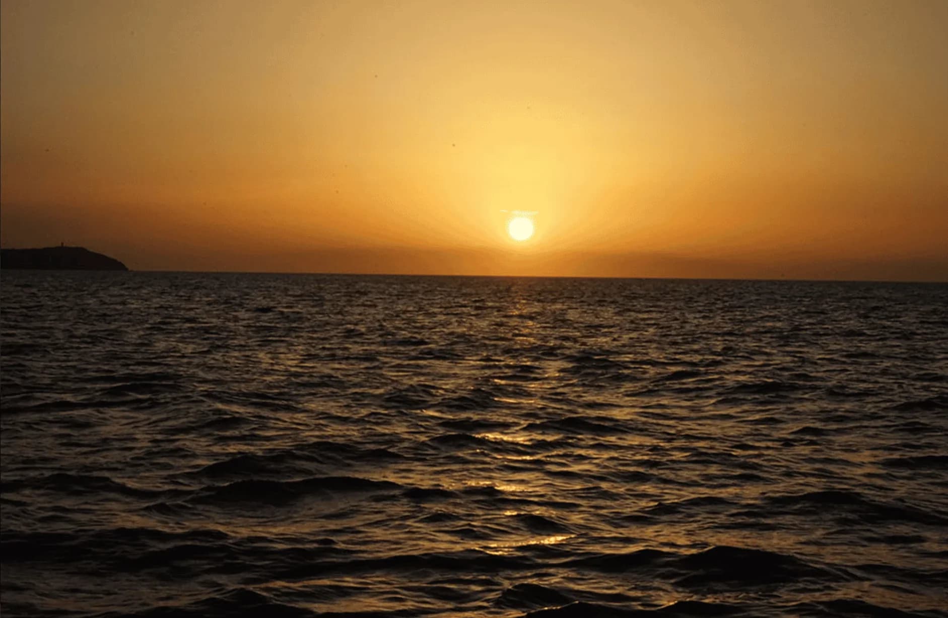 Spectacular Ibiza sunset from Salvador boat