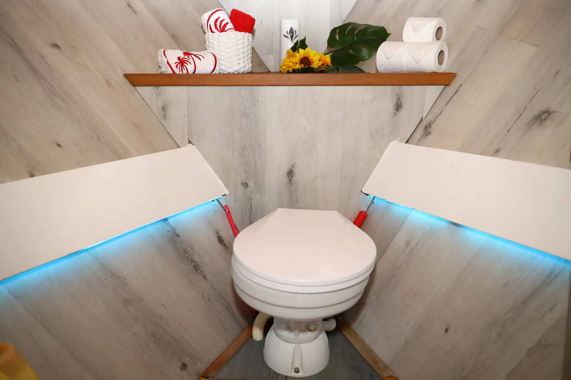 Modern toilet facilities on the boat