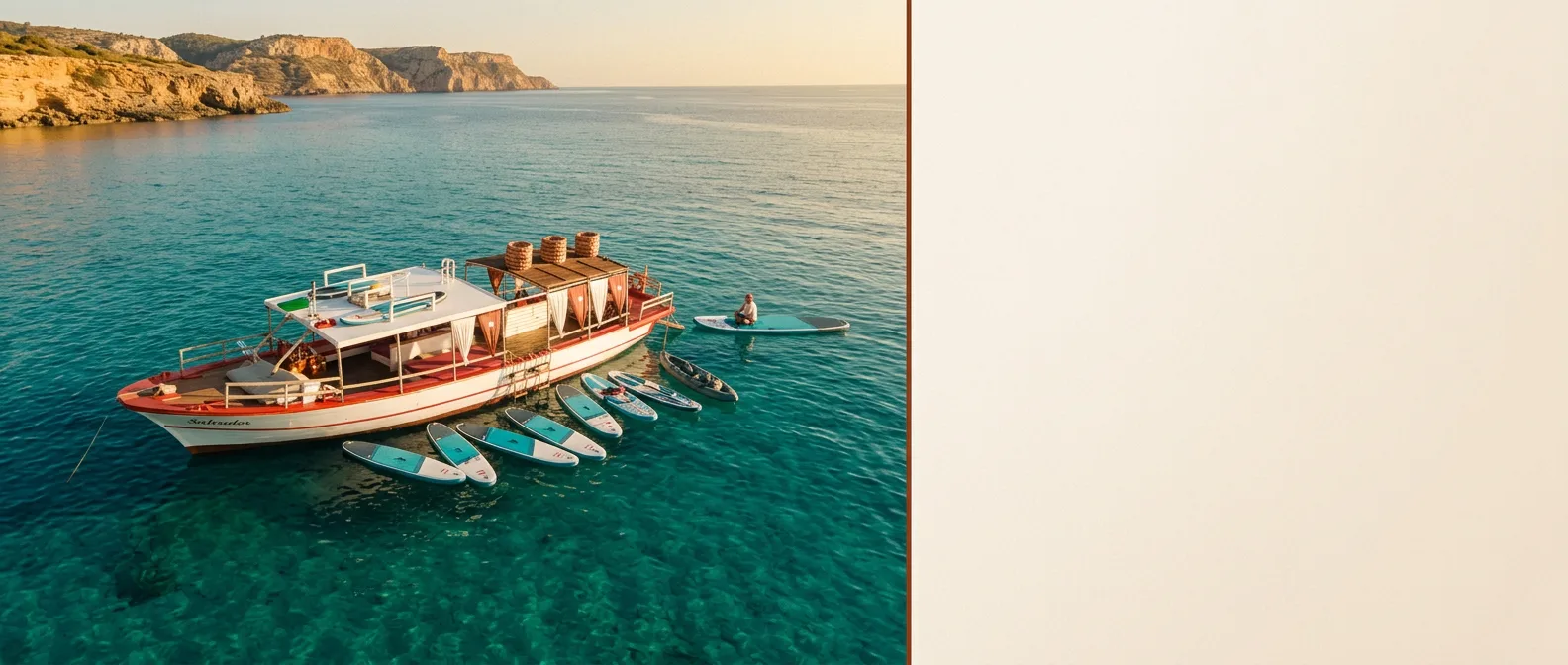 Salvador Ibiza boat in Cala Comte — premium partner programme